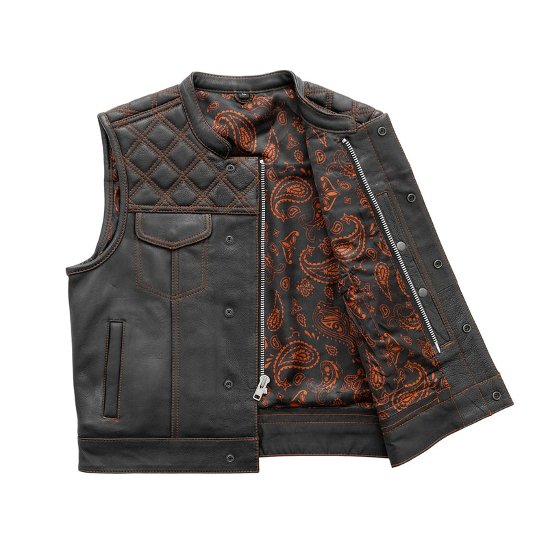 Upside Men's Club Style Leather Vest Men's Leather Vest First Manufacturing Company   