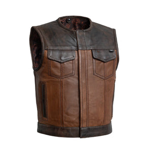 Lowside Gunner Men's Perforated Leather Vest Men's Leather Vest First Manufacturing Company S  