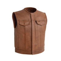 Lowside Men's Motorcycle Leather Vest Men's Leather Vest First Manufacturing Company