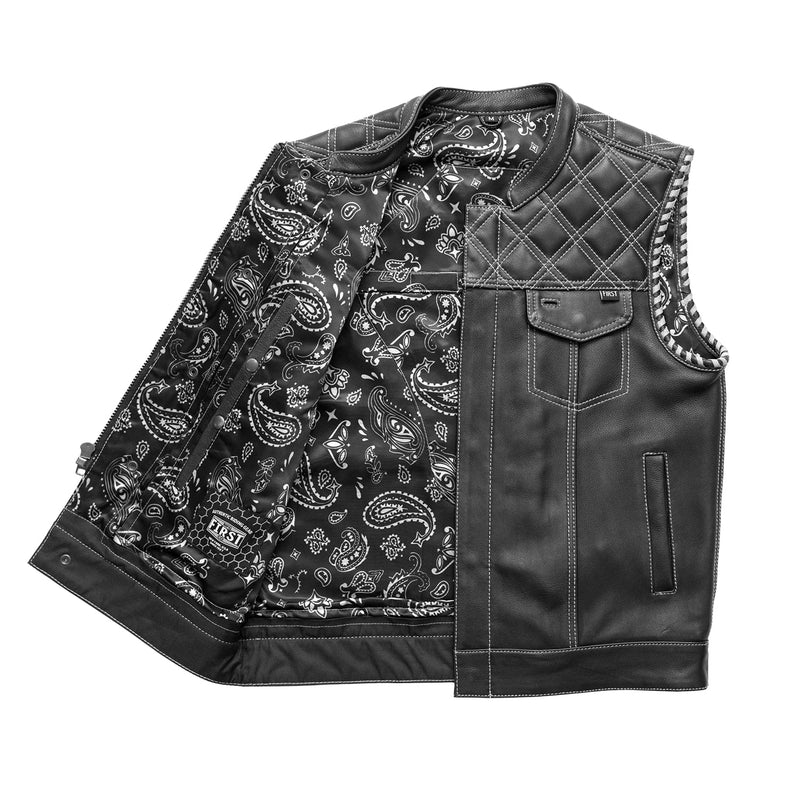 Sinister - Men's Motorcycle Leather Vest Men's Leather Vest First Manufacturing Company   