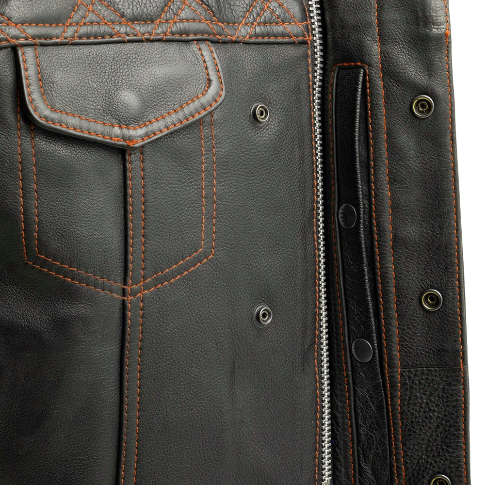 Downside Men's Motorcycle Leather Vest – DS Online