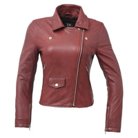 Lennox Basic Moto Style Leather Jacket Women's Fashion Leather Jacket FMCo   