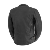 Indy Men's Motorcycle Leather Jacket - Black Men's Leather Jacket First Manufacturing Company   
