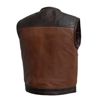 Lowside Gunner Men's Motorcycle Leather Vest Men's Leather Vest First Manufacturing Company   