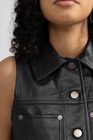 Lexi Fashion Leather Vest Women's Leather Vest Whet Blu NYC   