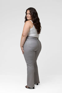 Arya Leather Pants Dusty Grey