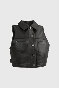 Lexi Fashion Leather Vest Women's Leather Vest Whet Blu NYC XS Black 