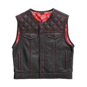 Nova - Men's Leather Lowside Vest - Limited Edition Factory Customs First Manufacturing Company   