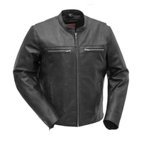 Rocky Men's Motorcycle Leather Jacket Men's Leather Jacket First Manufacturing Company S Black 
