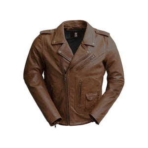 Sid Mens Leather Jacket Men's Motorcycle style Jacket FMCo   