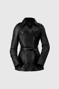 Traci Womens Leather Jacket Black