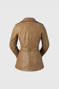 Traci Womens Leather Jacket Camel