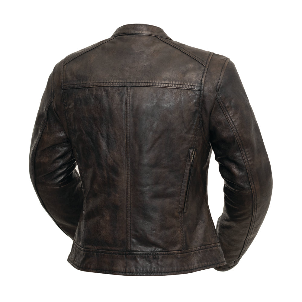 Trickster Womens Motorcycle Leather Jacket Women's Leather Jacket First Manufacturing Company   