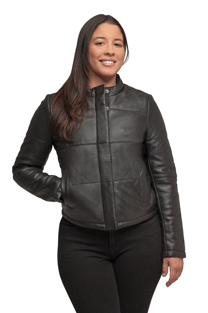 Melysa - Women's Leather Jacket Women's Leather Jacket Whet Blu NYC BLACK XS 