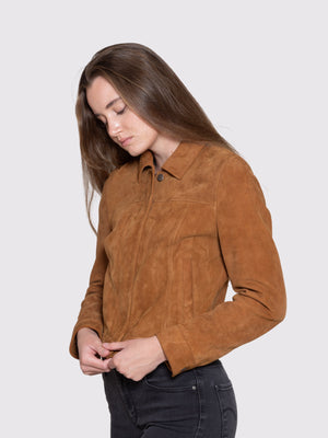 ALYSSA - Women's Suede Leather Jacket  FMCo   