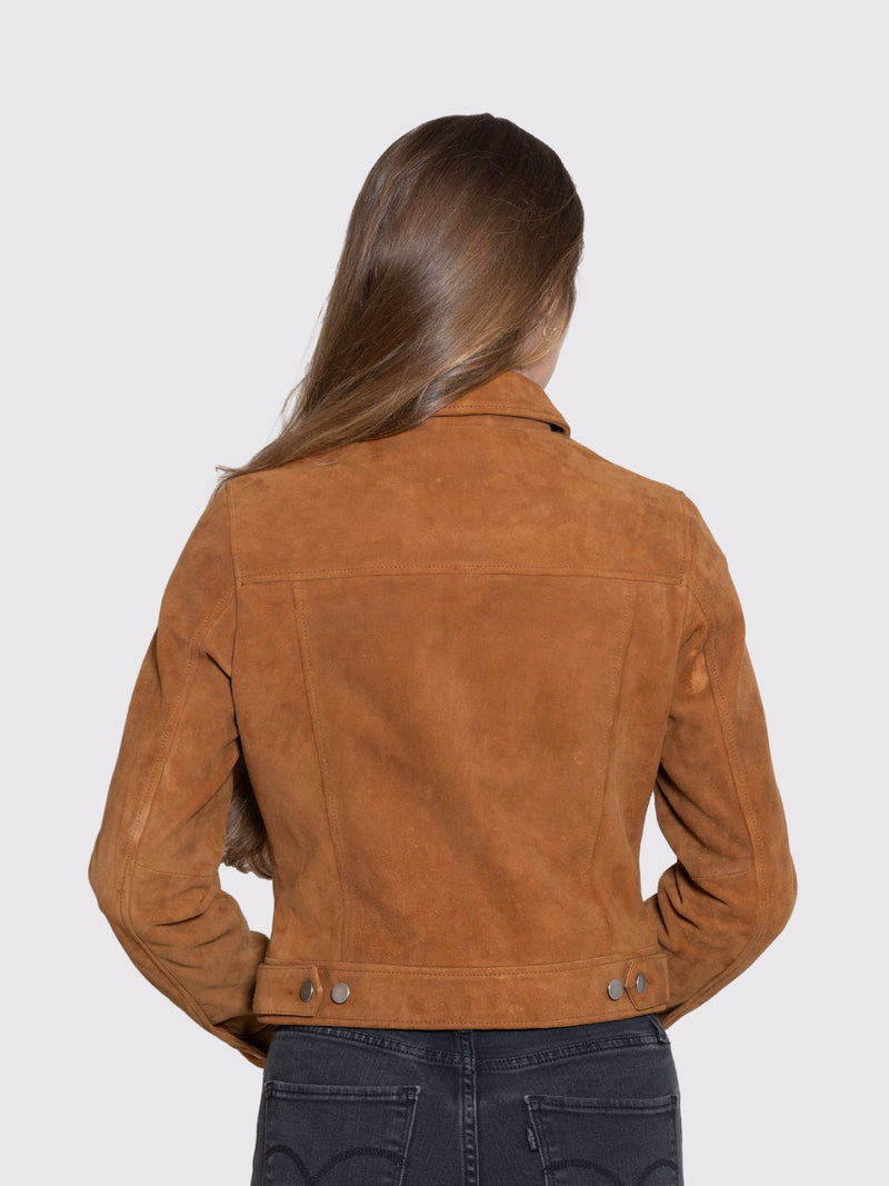 ALYSSA - Women's Suede Leather Jacket  FMCo   