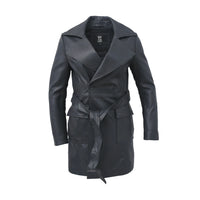 Emma Ladies Long Coat Women's Leather Jacket FMCo   