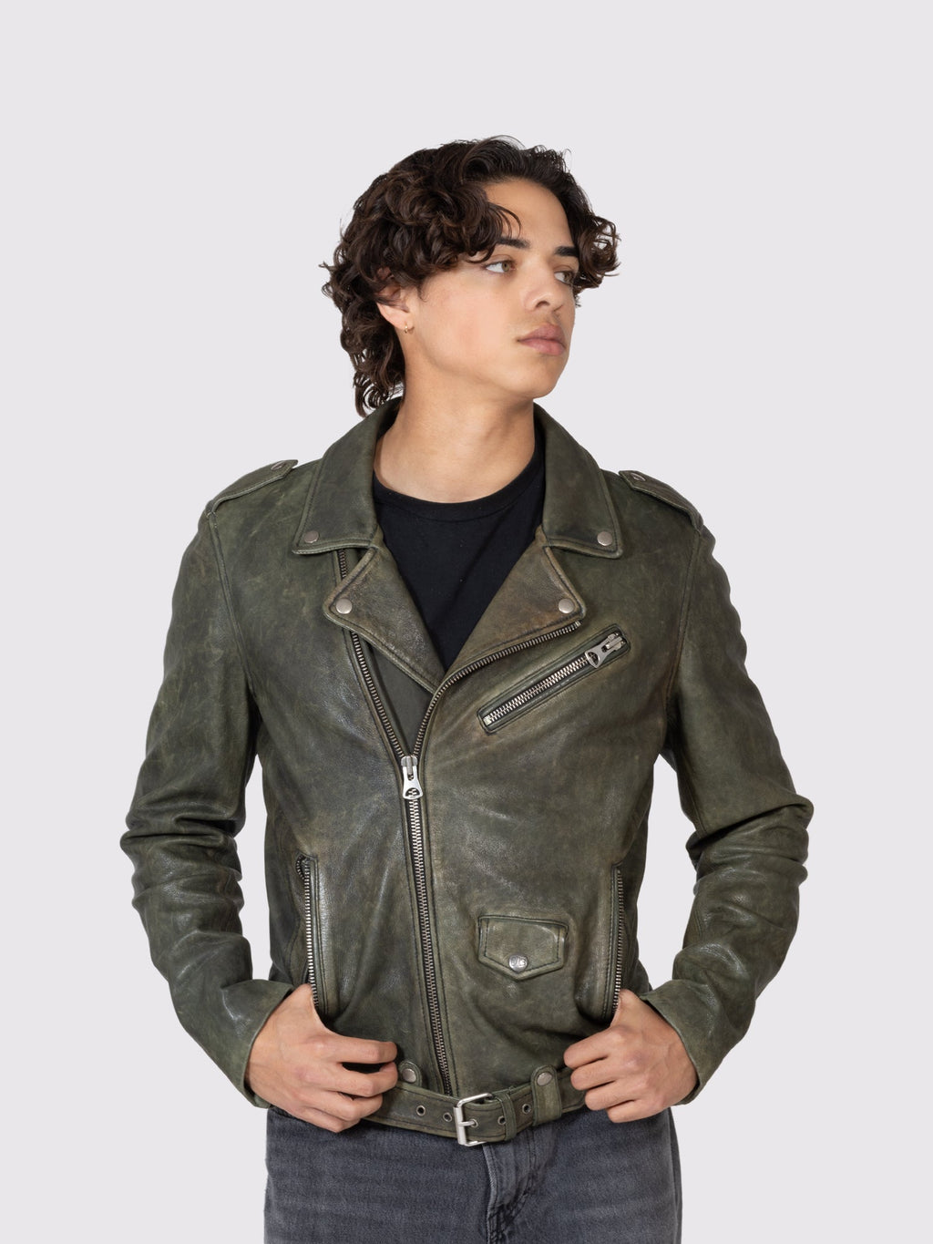 ARCHER - Mens Leather Jacket Men's Fashion Jacket FMCo XS  