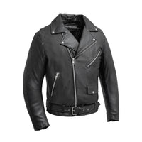 Jay Mens Fashion Leather Jacket Men's New Zealand Lambskin Jacket FMCo Black XS 