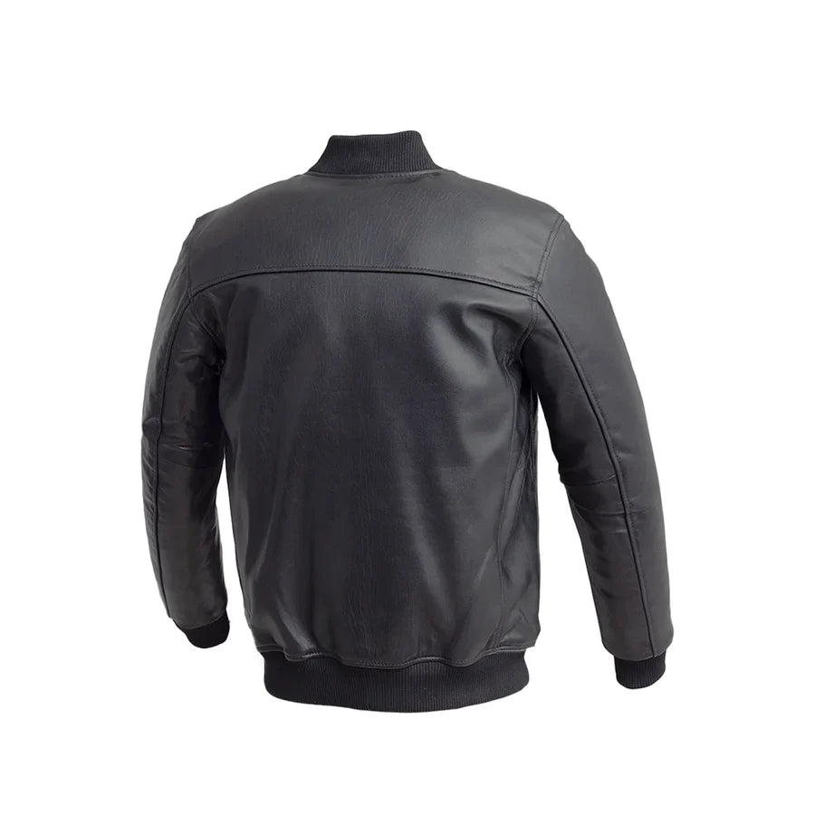 Dravis Mens Leather Bomber Jacket Men's New Zealand Lambskin Jacket FMCo   