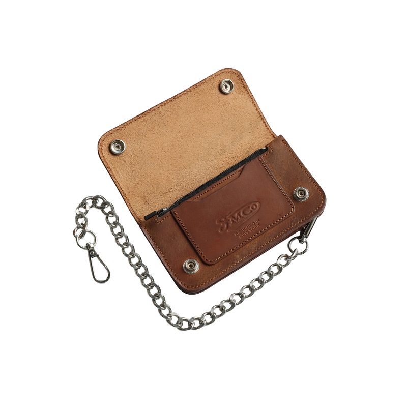 SMALL TRUCKER - Vegetable Tanned Leather Wallet  First Manufacturing Company   