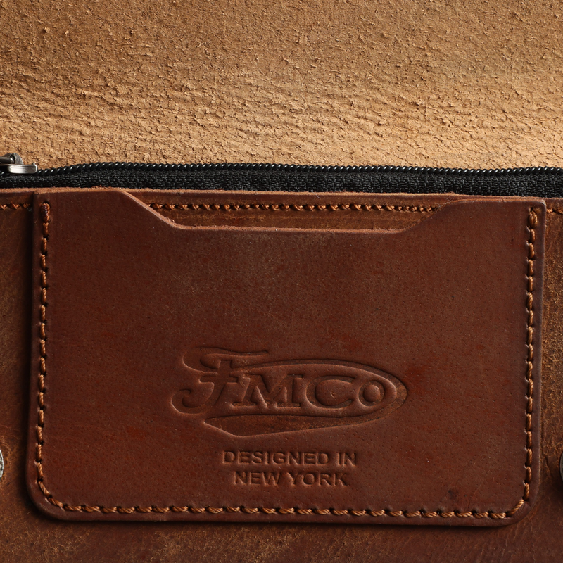 SMALL TRUCKER - Vegetable Tanned Leather Wallet  First Manufacturing Company   