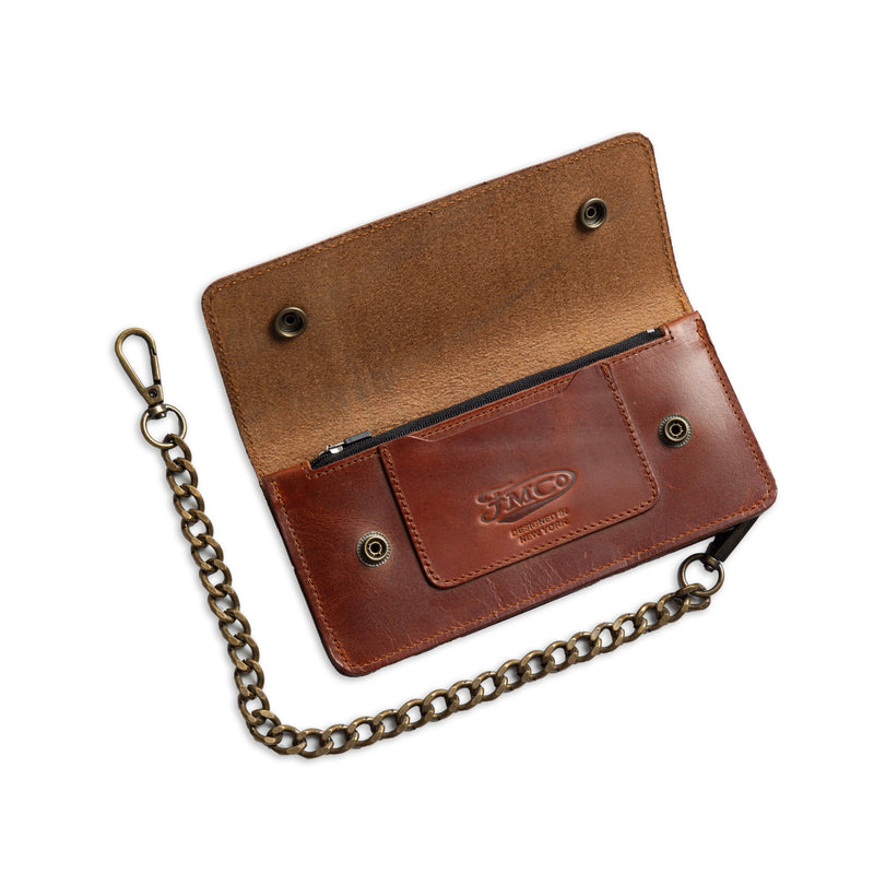 LARGE TRUCKER - Vegetable Tanned Leather Wallet  First Manufacturing Company   