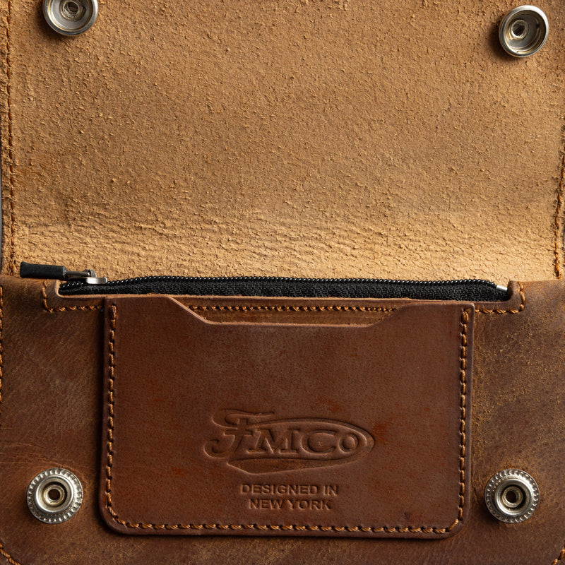 SMALL TRUCKER - Vegetable Tanned Leather Wallet  First Manufacturing Company   