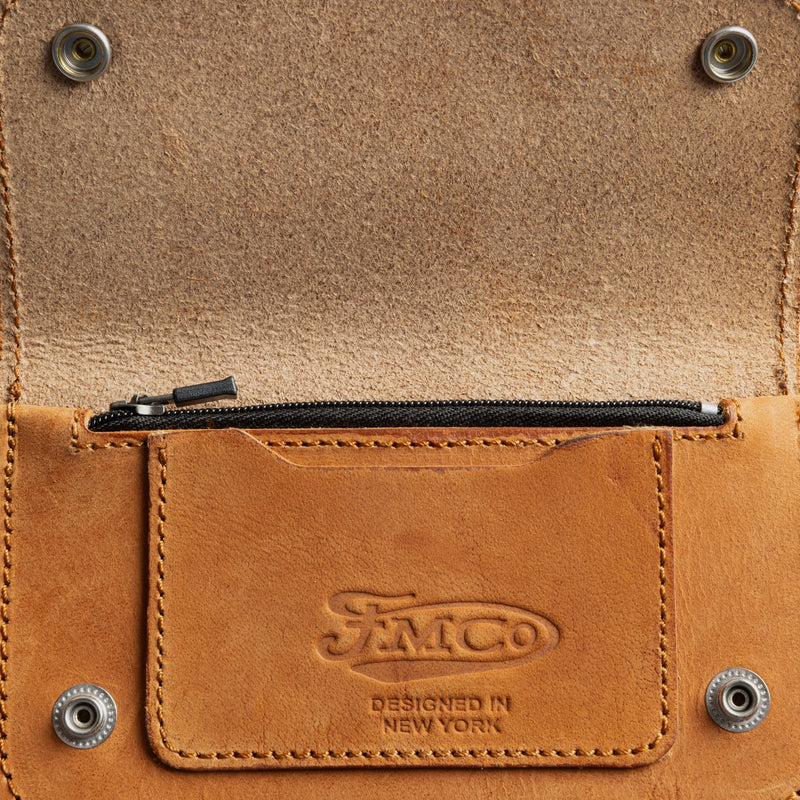 SMALL TRUCKER - Vegetable Tanned Leather Wallet  First Manufacturing Company   