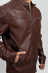 Logan Mens Vegan Faux Leather Jacket