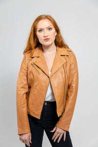Harper Womens Moto Leather Jacket (Autumn) Women's Leather Jacket Whet Blu NYC   