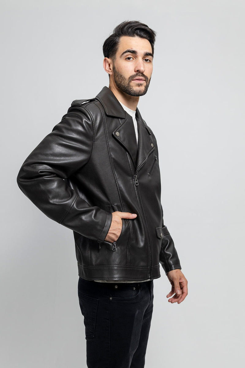 Nash Mens Vegan Faux Leather Jacket