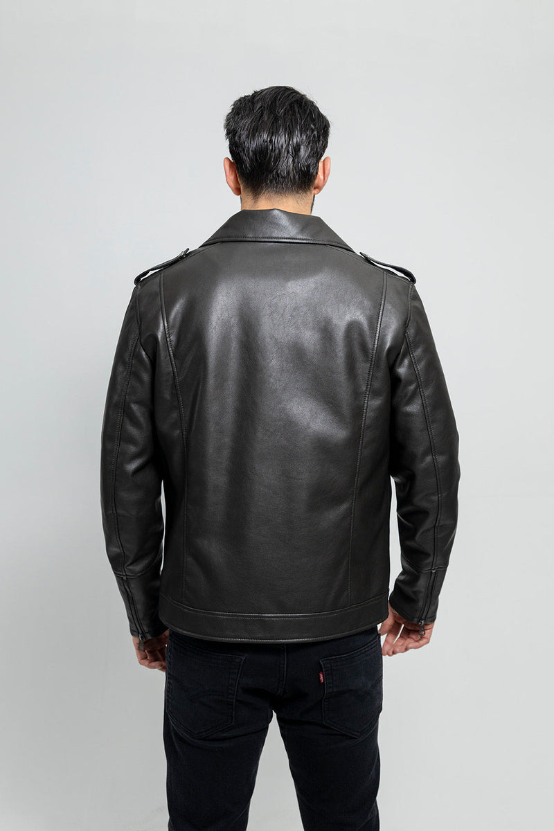 Nash Mens Vegan Faux Leather Jacket