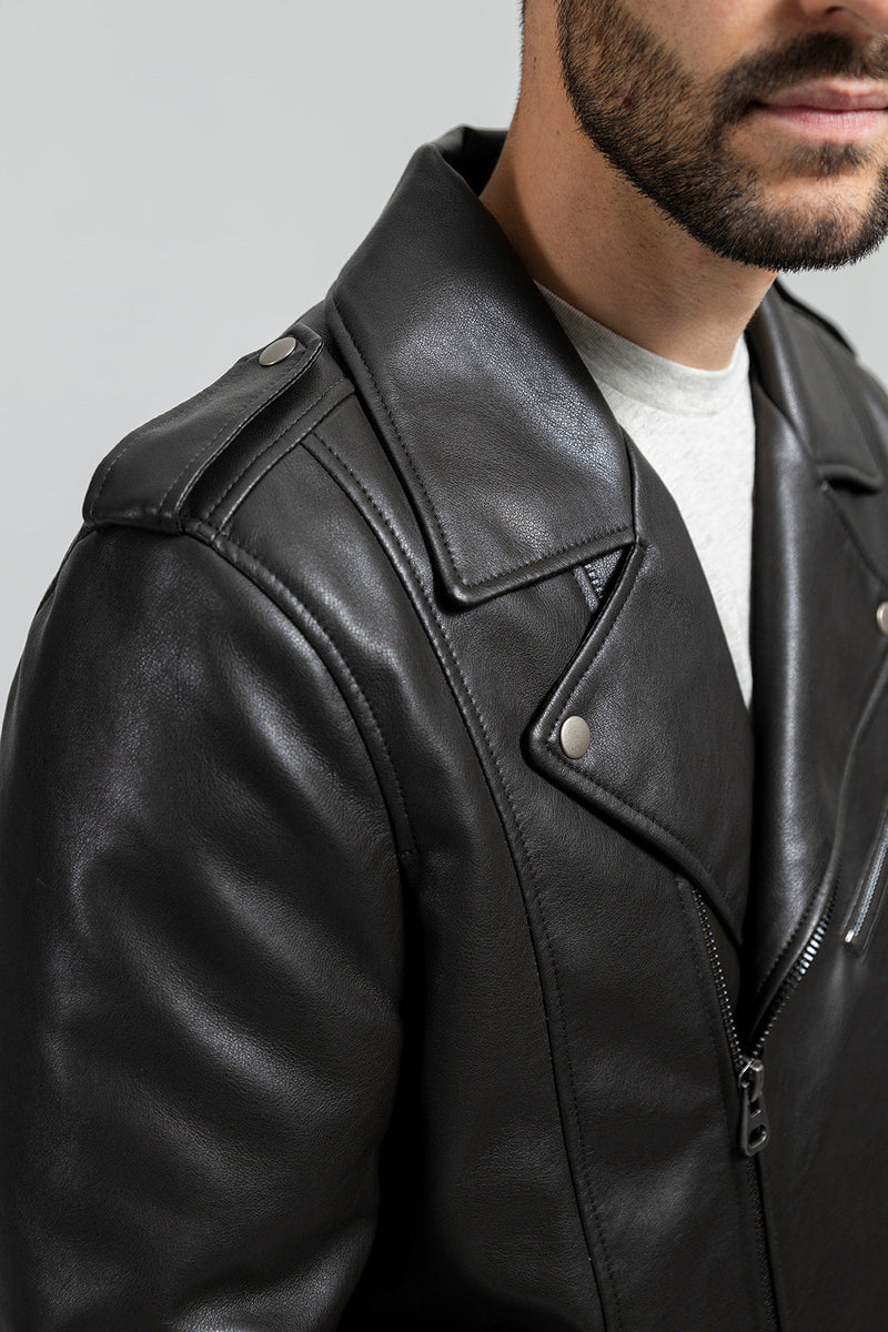 Nash Mens Vegan Faux Leather Jacket