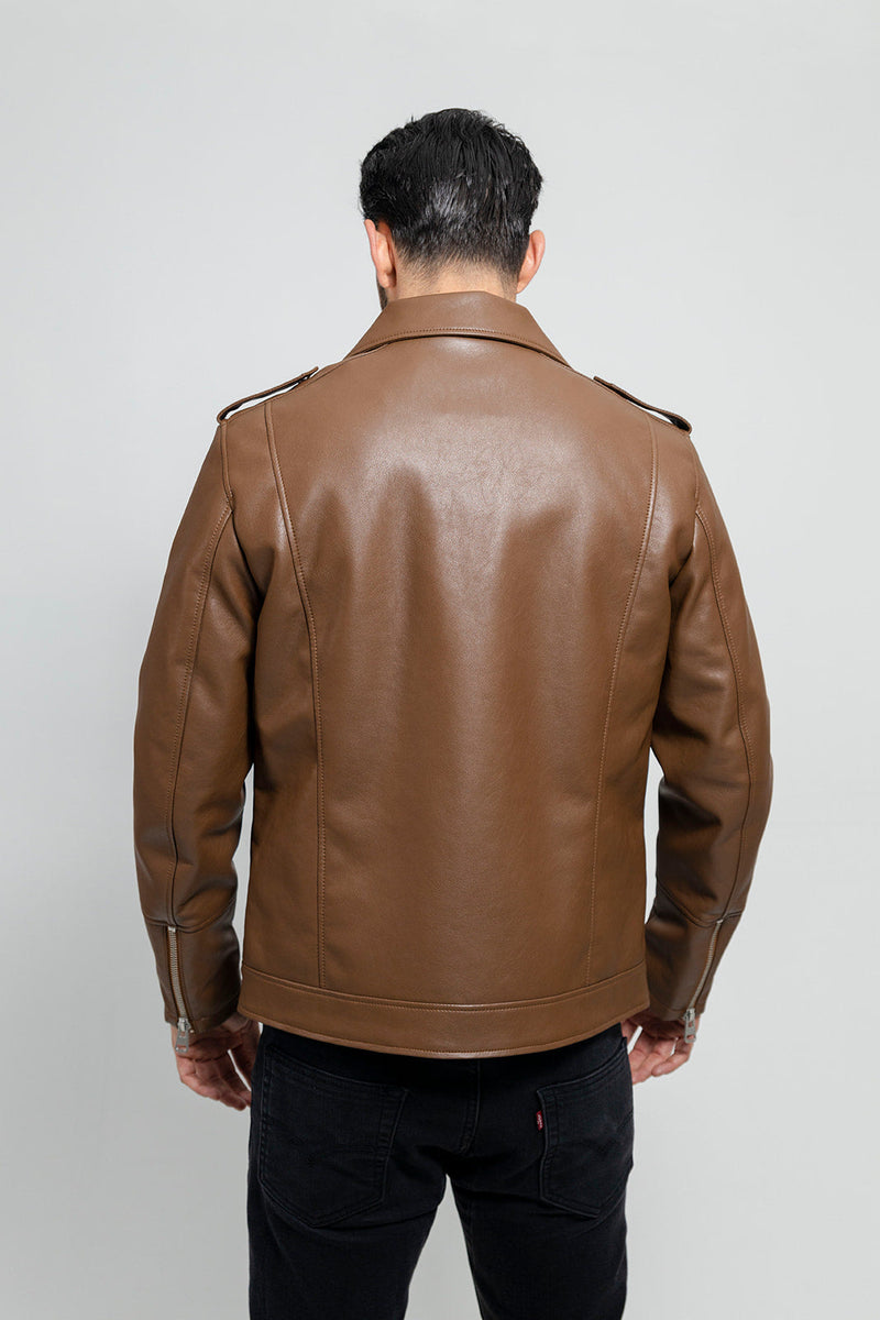 Nash Mens Vegan Faux Leather Jacket