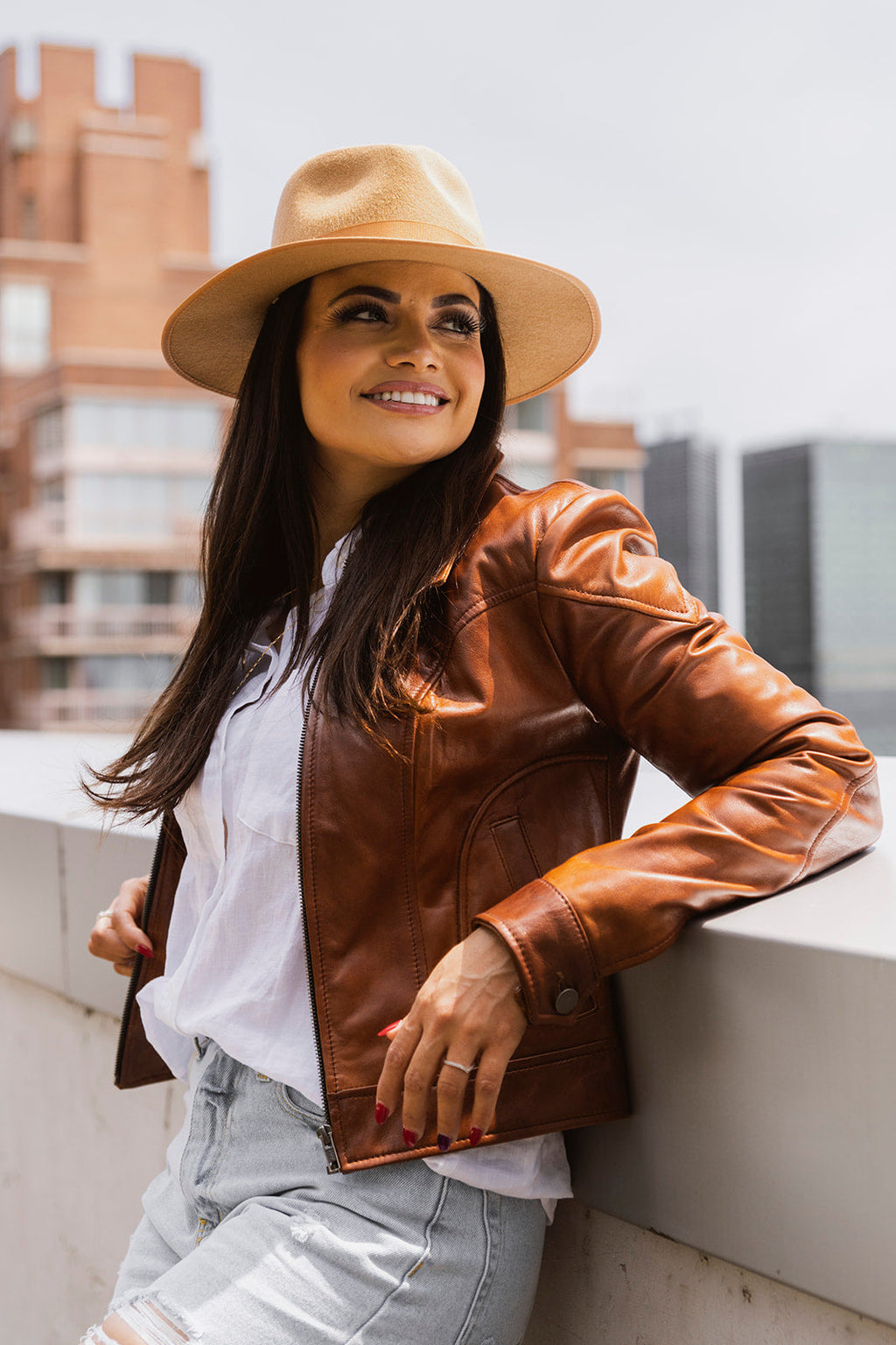 Charlotte womens Fashion Leather Jacket