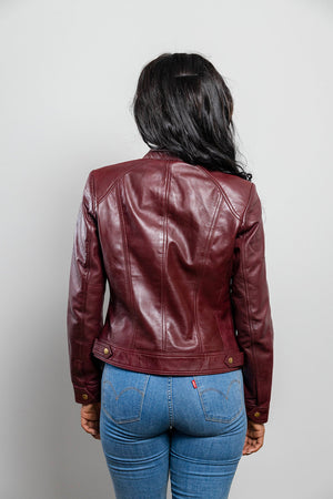 Favorite Womens Fashion Leather Jacket Oxblood