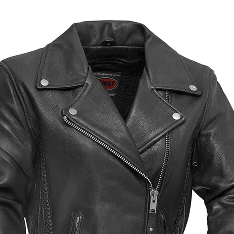 Allure Women's Motorcycle Leather Jacket