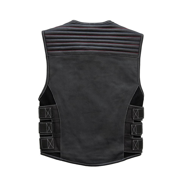 Leather Motorcycle Vest Leather Bulletproof Vest Men's Genuine