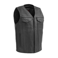 Badlands Men's Motorcycle Leather Vest Men's Leather Vest First Manufacturing Company XS Black 