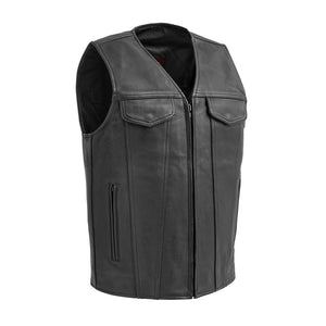 Badlands Men's Motorcycle Leather Vest Men's Leather Vest First Manufacturing Company XS Black 