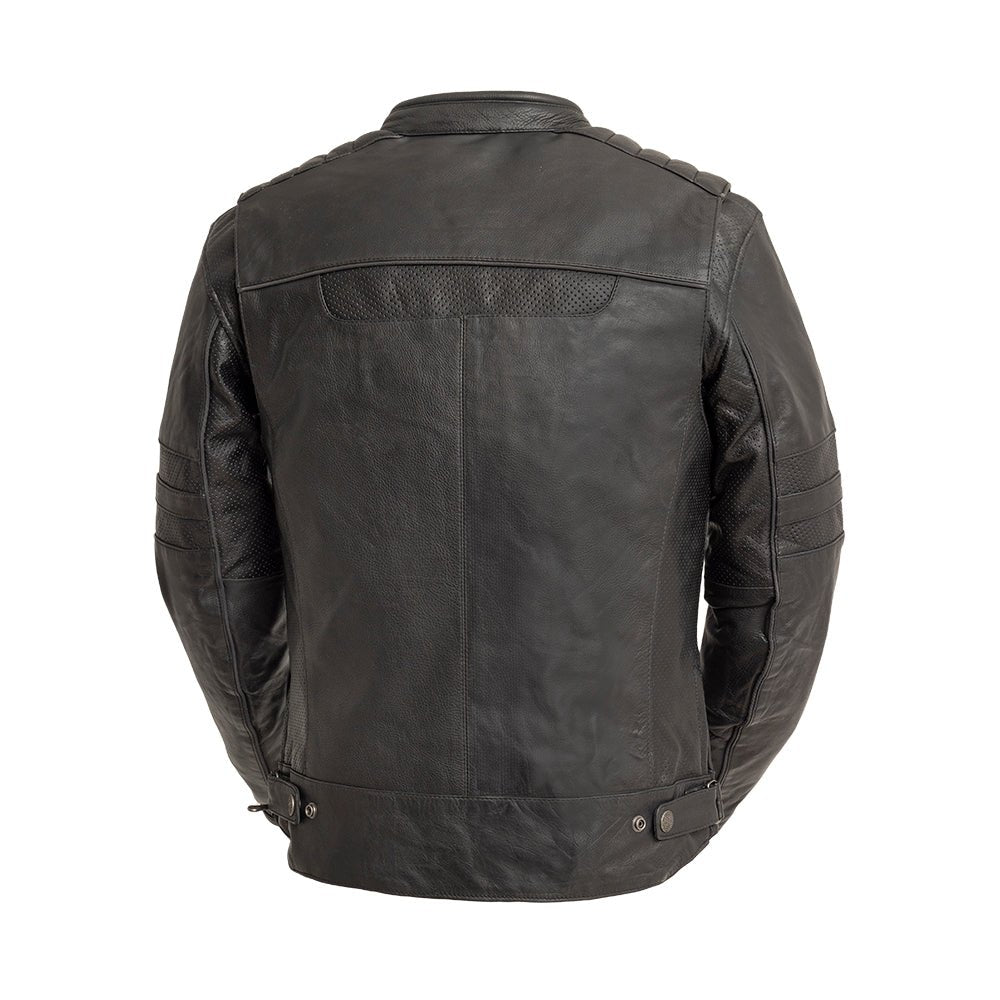 BiTurbo - Men's Leather Motorcycle Jacket Men's Leather Jacket First Manufacturing Company   