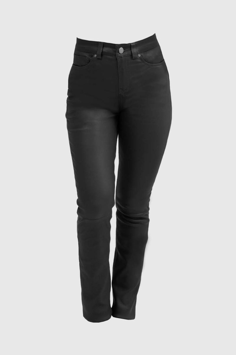 Arya Leather Pants Black
