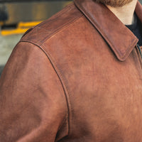 Moto Bomber - Men's Leather Jacket Men's Leather Jacket First Manufacturing Company