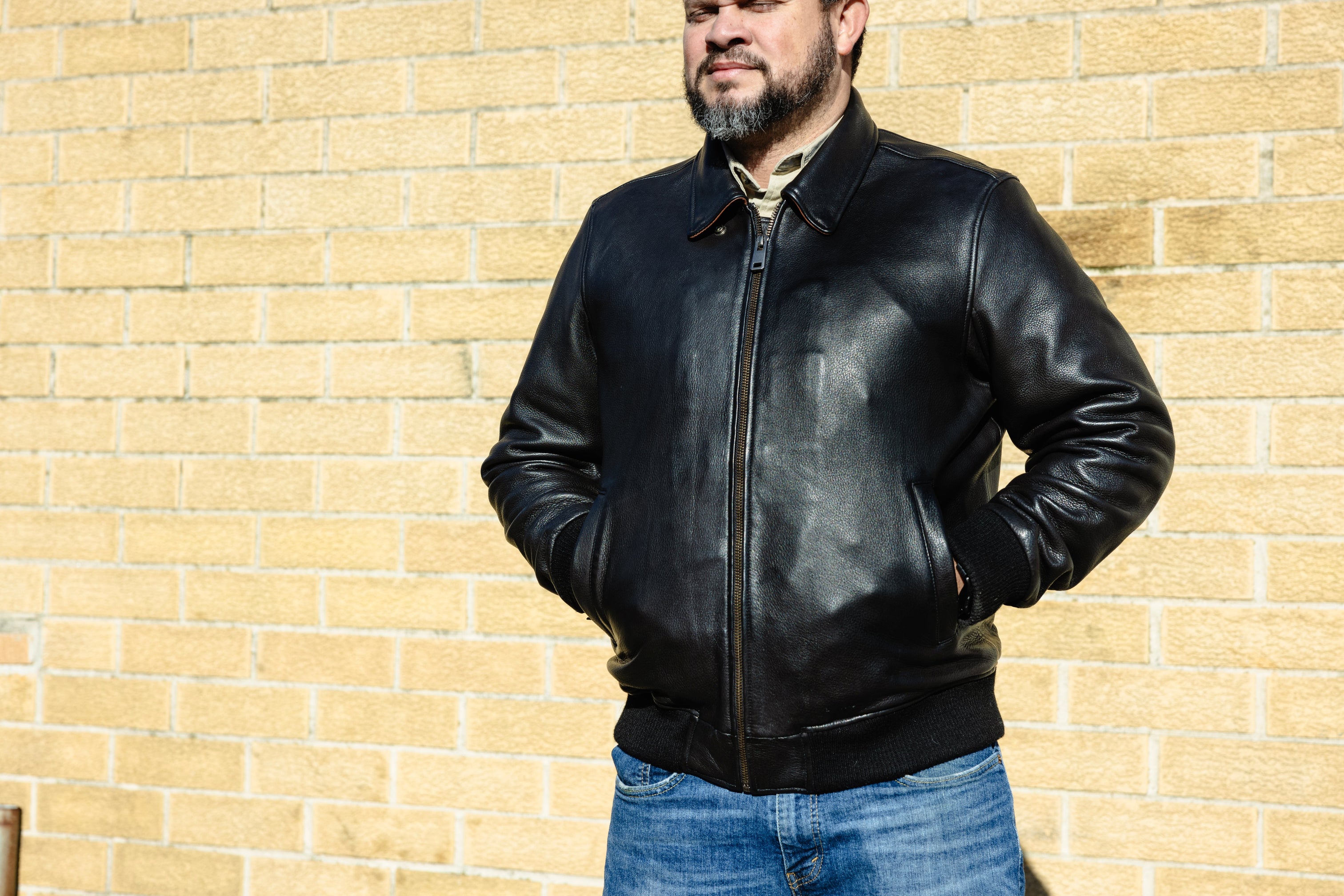Moto Bomber - Men's Leather Jacket – Donna Sacs Online