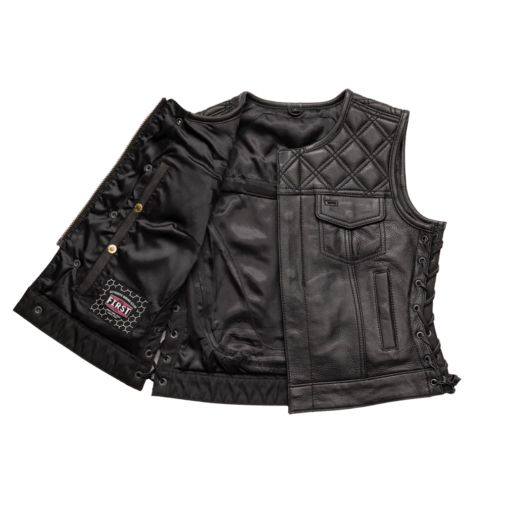 トップス DIAMOND CUT LEATHER VEST masu In Stock