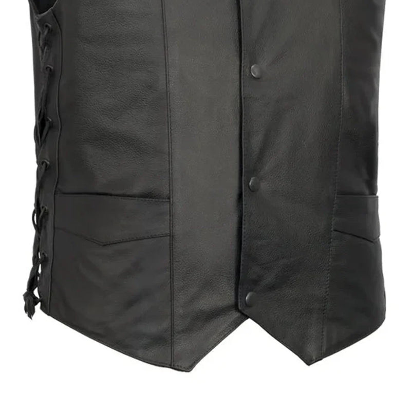 Carbine Men's Western Style Leather Motorcycle Vest Men's Leather Vest First Manufacturing Company