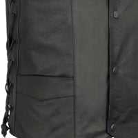 Carbine Men's Western Style Leather Motorcycle Vest Men's Leather Vest First Manufacturing Company