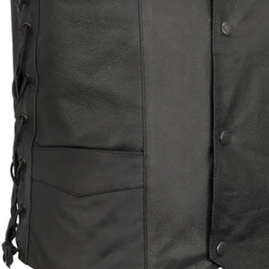 Carbine Men's Western Style Leather Motorcycle Vest Men's Leather Vest First Manufacturing Company