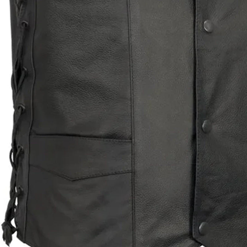 Carbine Men's Western Style Leather Motorcycle Vest Men's Leather Vest First Manufacturing Company